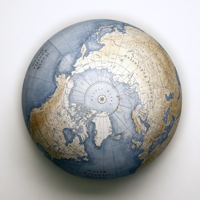 The lines of longitude running from the North to the South pole of the earth.