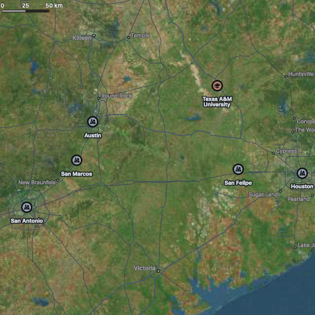 Mapize’s screenshot of the Apple Maps desktop app with multiple pins highlighting various points of interest.