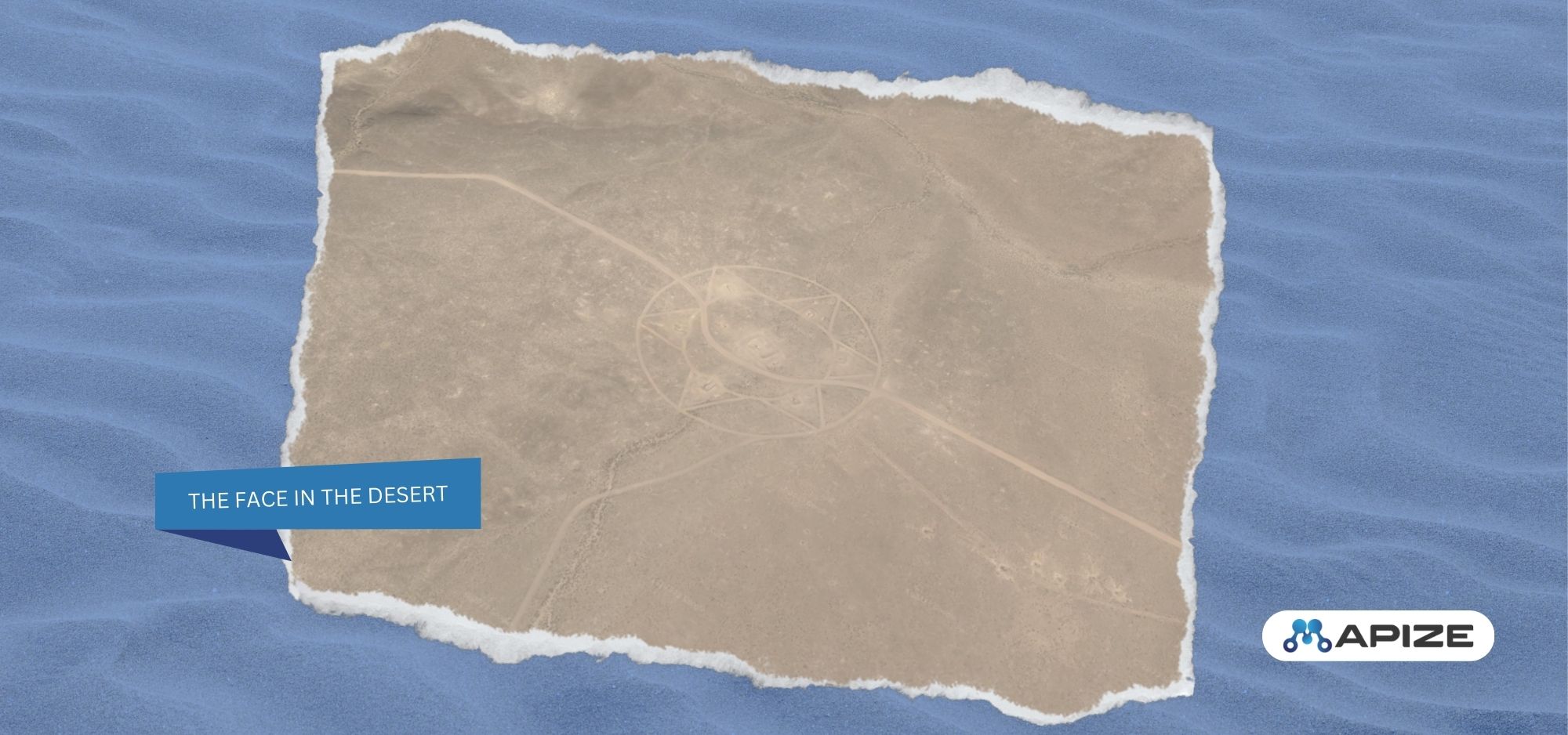 Image of a face in the Nevada desert.