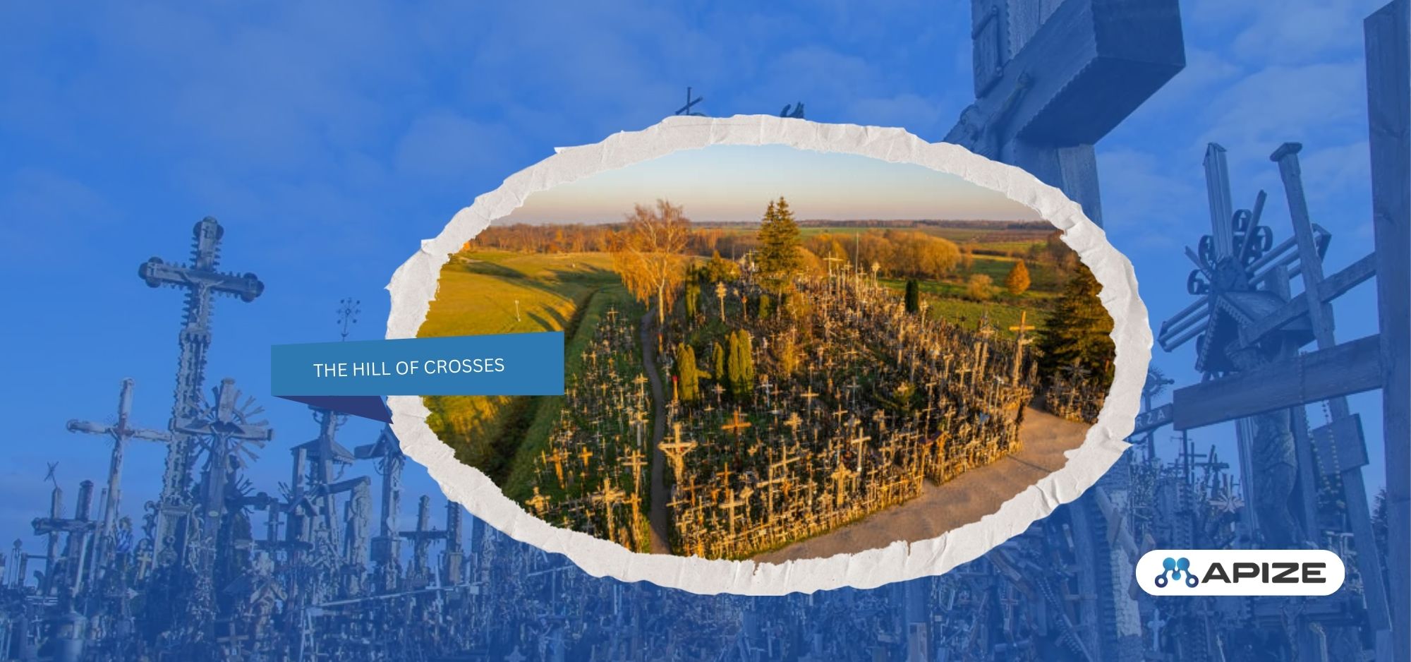 The Hill of Crosses on Google Earth.