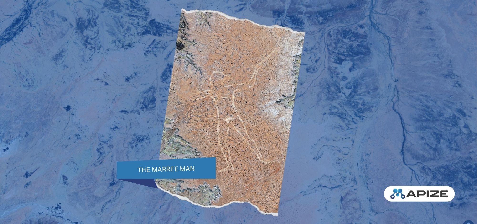 Image of the Maree man lying in the Australian outback