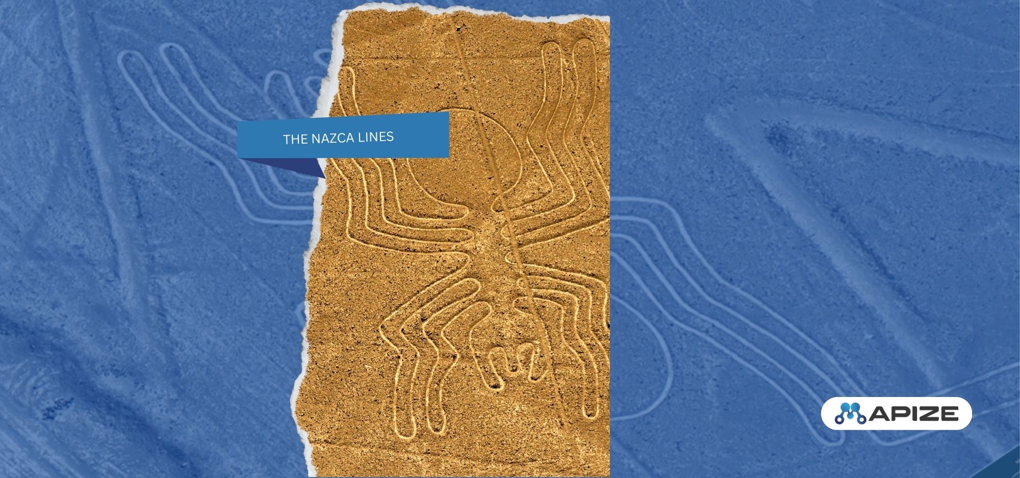 Google Earth showing Nazca lines in the region of Peru.
