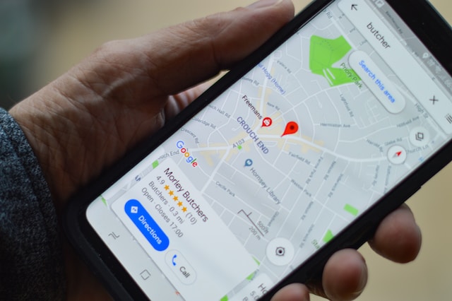 A user checking out a place on Google Maps